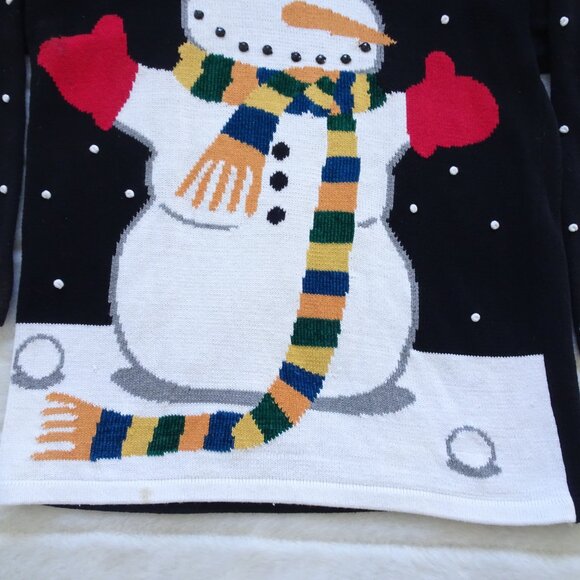 Richard Sport Vintage Snowman Pullover Sweater Medium - Picture 3 of 7